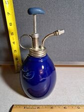 Vintage Spritzer finger pump action Cobalt Blue Ceramic Plant sprayer #1746L167 picture