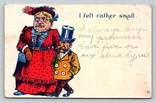 c1907 I Felt Rather Small Keep My Promises Msg ANTIQUE Comic Postcard picture