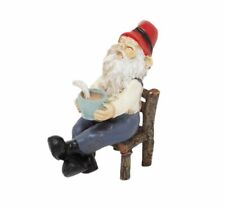 Miniature Fairy Garden Gnome Relaxing w/ Coffee - Buy 3 Save $5 picture