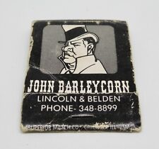 John Barleycorn Memorial Pub CHICAGO Lincoln Avenue & Belden Illinois Matchbook picture