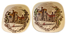 Johnson Brothers Haddon Hall Pair Ceramic Butter Plates picture
