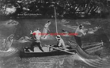 Exaggeration, RPPC, WH Martin, Great Sport Fishing Here, Pike Fish picture