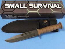 SMALL SURVIVAL 211360DS Desert Tan Mini Combat Bowie fixed knife 7 1/2