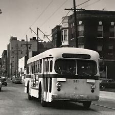 Vintage Trackless Trolley Bus St Joseph Light & Power #261 Wyatt Park Photo picture