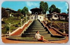Ixtapan de la Sal, Mexico: Fountain of Fortune Chrome Postcard Lady model picture