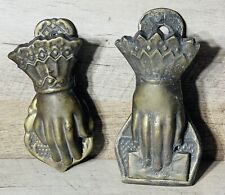 Vintage Metal Victorian Woman’s Hand, Letter Holders Paper Clips Paper Weights 2 picture