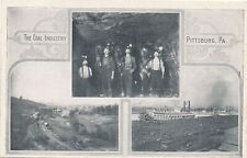 PITTSBURG PA - The Coal Industry Three Scenes Pittsburgh Postcard picture