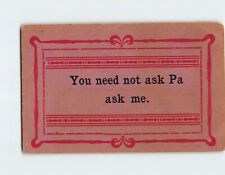 Postcard You Need Not Ask Pa Ask Me Text Print picture