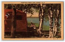 1951 Greetings From Exterior Building Lake Carmel New York NY Vintage Postcard picture