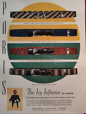1957 Esquire Original Art Ads Ivy Influence Belts Old Smuggler Scotch Whisky picture