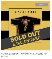 Celtic Henrik Larsson Pin Badge, Lisbon Lions, Green Brigade, 67, Bhoys, Rebels. picture