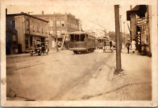 1910s Original Photo W Tusc St Canton OH Streetcar 3.25 X 2.25