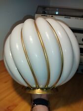 1X Large 60' VeArt Adolf Loos reedition Caged milk blown glass shade only ITALY  picture