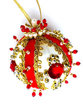 Stunning Royal Victorian Style Silk Christmas Ornaments 5