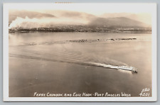 Postcard, RPPC, Ferry Chinook, Ediz Hook Sand Spit, Port Angeles, Washington picture