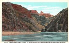 Vintage Postcard Colorado River Foot Of Bright Angel Trail Grand Canyon National picture