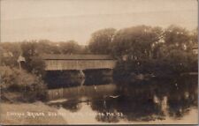 1921, Covered Bridge, Ossipee River, CORNISH, Maine Real Photo Postcard picture