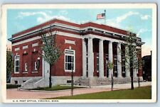Virginia Minnesota MN Postcard United States Post Office Building Exterior 1920 picture