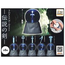 3D clear ball light legendary sword Capsule Toy 5 Types Set Full Comp Miniature picture
