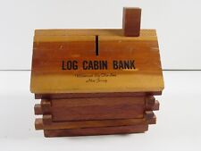 Cedar Log Cabin coin bank souvenir Wildwood by the Sea NJ travel Country Vintage picture