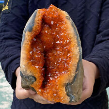 5.88LB Superb Yellow Citrine Crystal Cave Decor Stone Cathedral Geode Specimen picture