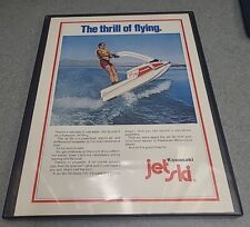 Kawasaki Jet Ski Print Ad Framed 8.5x11  1978 Wall Art  picture