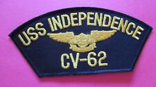 USS Independence CV-62 Forrestal-Class Aircraft Carri New Military Iron-On Patch picture