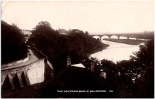 The River Don from Brig O' Balgownie Aberdeen Scotland 1925 Postcard UK Bridge picture