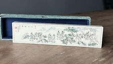 Vintage Chinese Etched Marble/Natural Stone Hand Painted Scenic Art & History picture