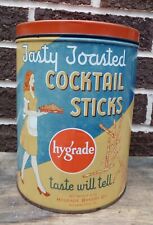 Vintage HYGRADE Cocktail Sticks Pretzels Advertising Tin Philadelphia, PA. picture
