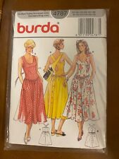 Vintage New Uncut Burda Sundress Sewing Clothes Pattern # 4787 Sizes 8-18 picture