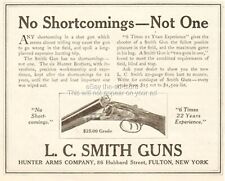 1912 L C Smith Guns Hunter Arms Company Fulton NY Shotgun No Shortcomings Ad picture