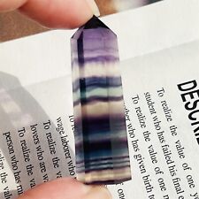 Natural Rainbow fluorite obelisk quartz crystal wand point reiki healing 1PC picture
