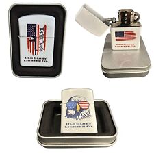 LOT OF 3 OLD GLORY PATRIOTIC LIGHTERS W/USA FLAG/GUN/EAGLE LOGO-SIMILAR TO Zip picture