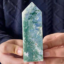 275G Natural Water Grass Moss Agate crystal pillar Crystal Reiki picture