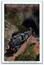 c1930's Train Leaving Natural Tunnel Southwest Virginia VA Vintage  Postcard picture