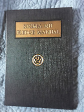 Sigma Nu Pledge Manual Fraternity Leather 1952 w/Handmade Delta Xi Song Bk Reno picture
