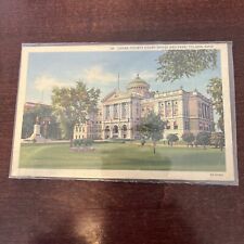VTG Postcard Linen 1930-45, Lucas County Court House and Park, Toledo Ohio picture
