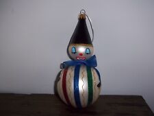 Vintage Pier One whimsical clown ornament artist signed 2003 Christmas holiday picture