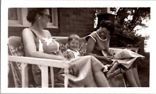 Happy Toddler Hanging Out With The Matriarchs ~ 1950s Vintage Photograph picture