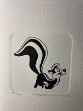 PEPE LE PEW Animation Art Limited Edition Etching WB Cels Cartoons COA I16 picture