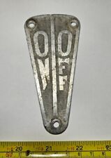 Vintage ON / OFF Unusual Metal Emblem Tag Sign Rat Rod Repurpose picture