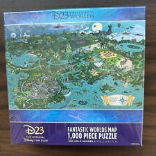 Disney D23 Fantastic Worlds Map Puzzle, 1000 Pieces, NEW, LR picture