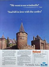 1985 HOLLAND We Went to See Windmills & Fell in Love With Castles PRINT AD picture