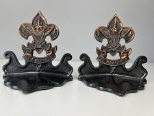 VTG BSA Boy Scouts of America Bronze Be Prepared Bookends picture
