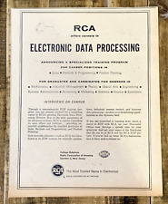 Newspaper Print Ad RCA Career Offers 1961 Electronic Data Processing #0027 picture