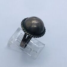 3.6g 980 SILVER TAXCO SIZE 7 ANTIQUE DOME EARLY CENTURY RING SMALL ISSUE picture