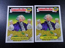 Gorgeous George Washington Dollar Bill Spoof Garbage Pail Kids 2 Card Set picture