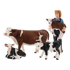 Toy Calf Figures 4pcs/Set Realistic Detailed Cow Toys Playset Farm Animals Toy picture