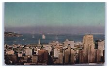 Postcard 1954 CA Aerial View City Bridge San Francisco California            picture